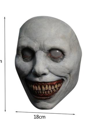 Страшная маска на хэллоуин. жуткая маска. улыбающаяся маска 22x18см8 фото