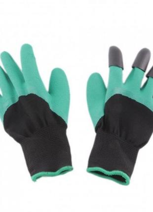 Садові рукавички з пазурами garden genie gloves3 фото