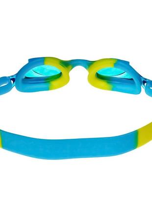 Дитячі окуляри для плавання синьо-жовтий окуляри для басейну дитячі з берушами, окуляри для плавання (st)3 фото
