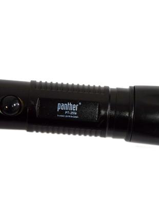 Світлодіодний потужний ліхтар panther pt-2516 червоний, led-ліхтарик акумуляторний  ⁇  тактичний льохтар (st)7 фото