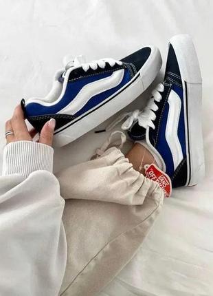 Vans knu-skool navy white /ванс кну скул белые синие2 фото