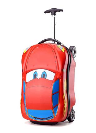 Чемодан на колесах и рюкзак молния макквин с м/ф cars resteq. детская сумка cars. детский чемодан дорожный на4 фото