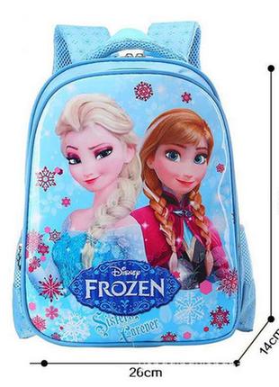 Рюкзак холодне серце resteq, шкільна сумка для дівчаток, рюкзак для школи, рюкзак frozen 38x26x14 см2 фото