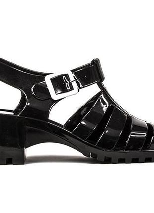 Truffle collection jelly heeled sandals pt007 black сандалі босоніжки мильниці 25.5 см4 фото