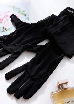 Комплект женского сексуального белья черный боди сетки стринги бикини из перчатки чокер6 фото