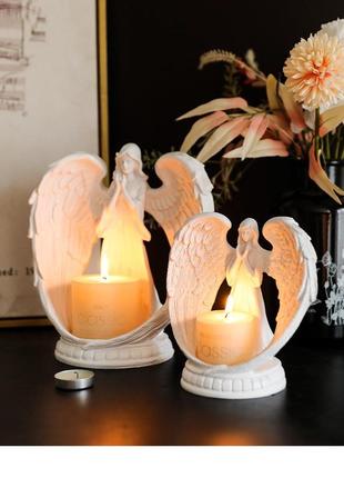 Подсвечник скандинавские молитвенные ангельские крылья 15х14см, креативные украшения для дома, гостиной1 фото