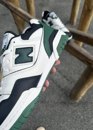 Кросівки new balance 550 (white & green)2 фото