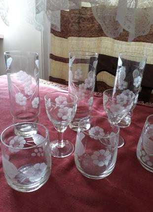 Комплект коктельных стаканов фужеров 3 в 1.3 фото