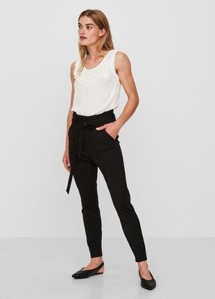 Vero moda брюки трикотаж с высокой талией2 фото