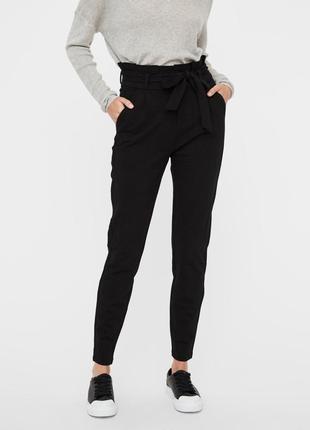 Vero moda брюки трикотаж с высокой талией6 фото