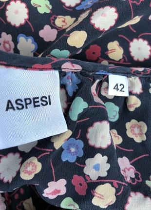 Шелковая блуза,рубаха,цветочный принт,aspesi,премиум бренд5 фото
