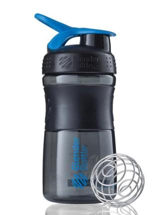 Шейкер спортивний (пляшка) blenderbottle sportmixer 20oz/590ml black/cyan (original)