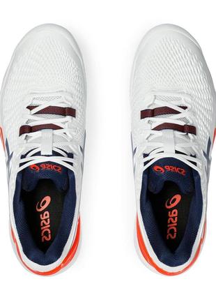 Чоловічі тенісні кросівки asics gel-resolution 9 clay білий 45 (1041a375-102 45)3 фото