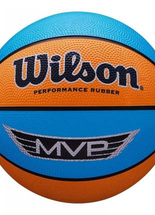 Баскетбольный мяч wilson mvp mini rbr bskt aq/or sz3 (wtb1763xb03 3)