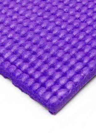 Килимок для йоги та фітнесу power system ps-4014 pvc fitness-yoga mat purple (173x61x0.6)6 фото