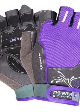 Рукавички для фітнесу power system ps-2570 woman’s power жіночі purple xs