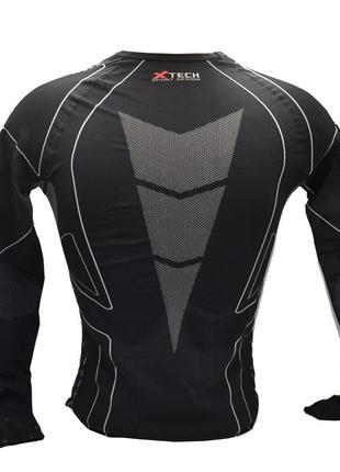 Термокофта (лонгслів) x tech maglia race 3 munica lunga  giroc nero l/xl чорна4 фото