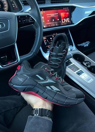 Кросівки reebok zig kinetica || black red8 фото