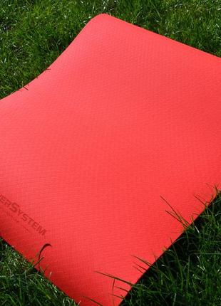 Килимок для йоги та фітнесу power system ps-4060 tpe yoga mat premium  red (183х61х0.6)8 фото