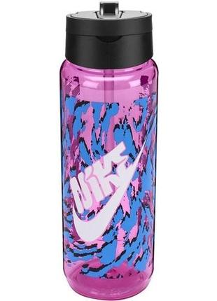 Пляшка nike tr renew recharge straw bottle 24 oz рожевий, чорний, білий уні 709 мл (n.100.7643.660.24)