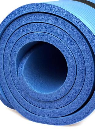Килимок для йоги та фітнесу 7sports nbr yoga mat+ mts-3 (180*60*1.5см.) блакитний5 фото