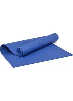 Килимок для йоги та фітнесу power system ps-4014 pvc fitness-yoga mat blue (173x61x0.6)3 фото