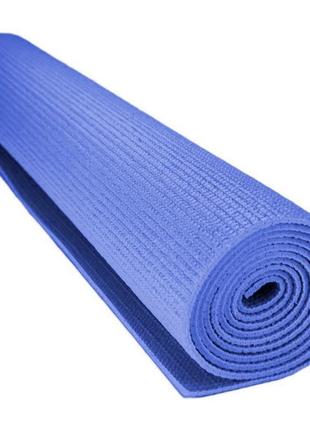 Килимок для йоги та фітнесу power system ps-4014 pvc fitness-yoga mat blue (173x61x0.6)2 фото