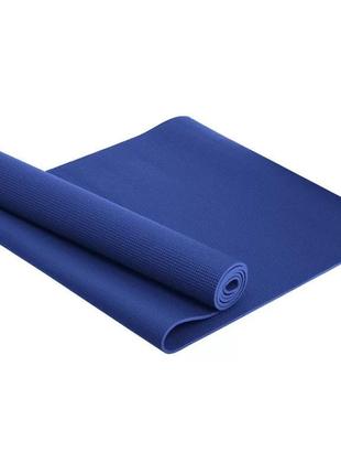 Килимок для йоги та фітнесу power system ps-4014 pvc fitness-yoga mat blue (173x61x0.6)4 фото