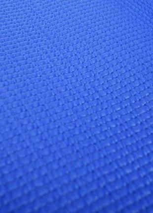 Килимок для йоги та фітнесу power system ps-4014 pvc fitness-yoga mat blue (173x61x0.6)7 фото