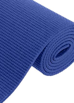 Килимок для йоги та фітнесу power system ps-4014 pvc fitness-yoga mat blue (173x61x0.6)6 фото