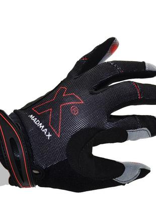 Рукавички для фітнесу madmax mxg-103 x gloves black/grey m2 фото