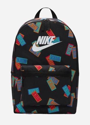 Рюкзак nike nk heritage bkpk - nike aop 25l черный уни 43x30,5x15 см (dm2159-010)