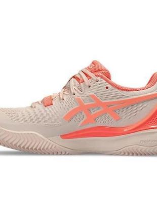 Жіночі тенісні кросівки asics gel-resolution 9 clay кораловий 39 (1042a224-700 39)4 фото