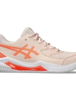 Жіночі тенісні кросівки asics gel-dedicate 8 кораловий 39 (1042a255-700 39)