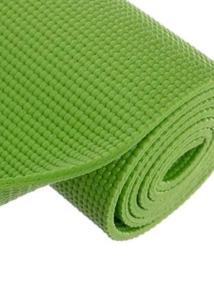 Килимок для йоги та фітнесу power system ps-4014 pvc fitness-yoga mat green (173x61x0.6)6 фото