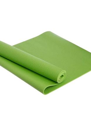 Килимок для йоги та фітнесу power system ps-4014 pvc fitness-yoga mat green (173x61x0.6)2 фото