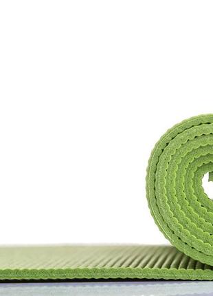 Килимок для йоги та фітнесу power system ps-4014 pvc fitness-yoga mat green (173x61x0.6)4 фото