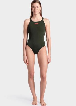 Купальник arena team swimsuit swim pro solid темно-зелений 42 (004760-900 42)