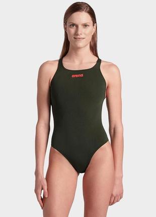 Купальник arena team swimsuit swim pro solid темно-зеленый 42 (004760-900 42)2 фото