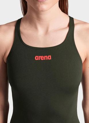 Купальник arena team swimsuit swim pro solid темно-зеленый 42 (004760-900 42)4 фото