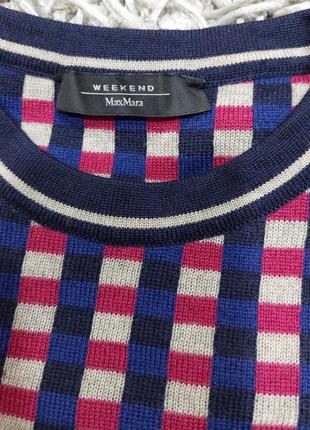 Шикарний женский разноцветный свитер weekend max mara из натуральной шерсти.2 фото