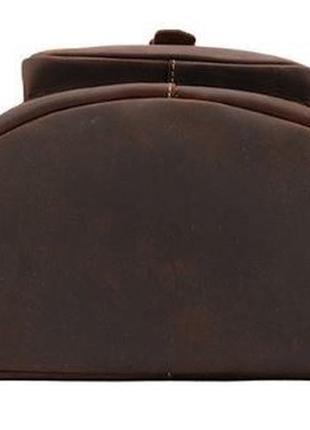 Рюкзак шкіряний коричневий вінтажний crazy horse чоловічий женсикий стильний casual5 фото