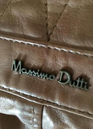 Кожаная брендовая куртка бренд  massimo dutti оригинал!3 фото