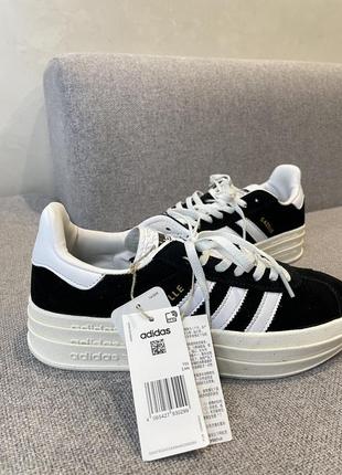 В наличии adidas gazelle bold черные 38-39 р