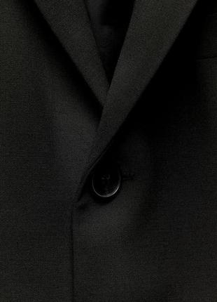 Чорний піджак вовна zara розмір l оригінал  new collection6 фото