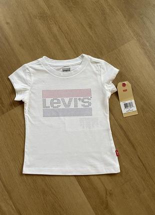 Новая футболка для девочки levi's 1-2 года3 фото