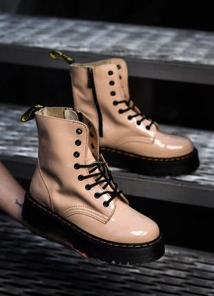 Dr. martens jadon patent beige 🆕 осінні черевики доктор мартінс 🆕 купити накладений платіж