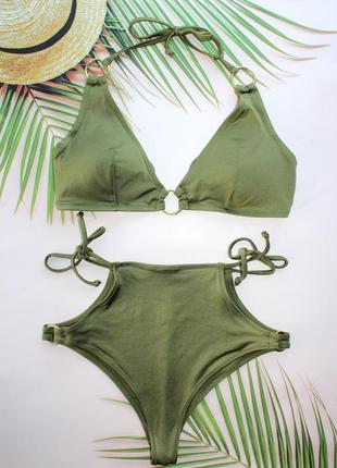 Трендовый купальник с высокой посадкой h&m 80c низ eur 38 m