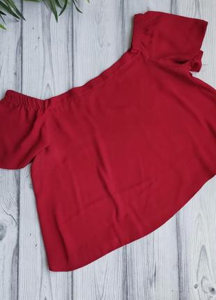 S-m красная блуза на плечи new look5 фото