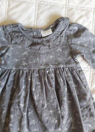 Платье с муслиновым воротником для новорожденной 0-32 фото